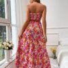 Conjunto con estampado floral Top bandeau & Falda