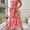 Conjunto con estampado floral Top bandeau & Falda
